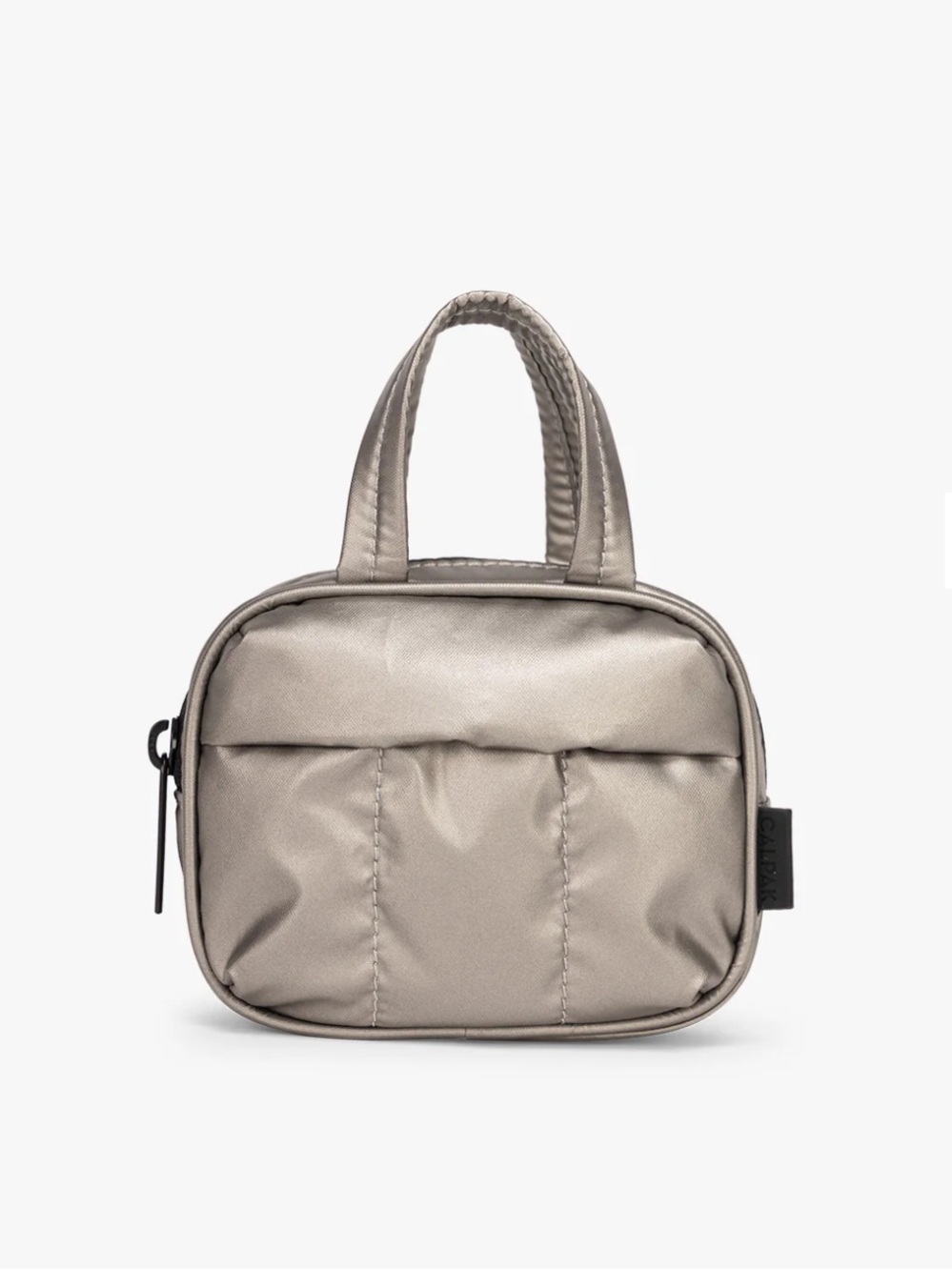 CALPAK Luka Duffel Zip Bag Charm in Gunmetal
